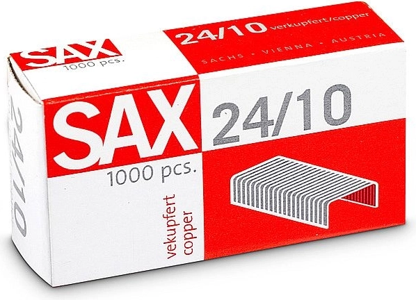 Zszywki 24/10 miedziane, 1000 szt.