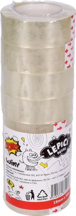 Przezroczysta taśma klejąca 18 mm x 30 m - zestaw 8 szt.