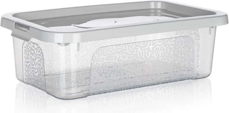Pojemnik do przechowywania Multibox 4,5 l z pokrywką i klipsami, 32 × 19 × 10 cm