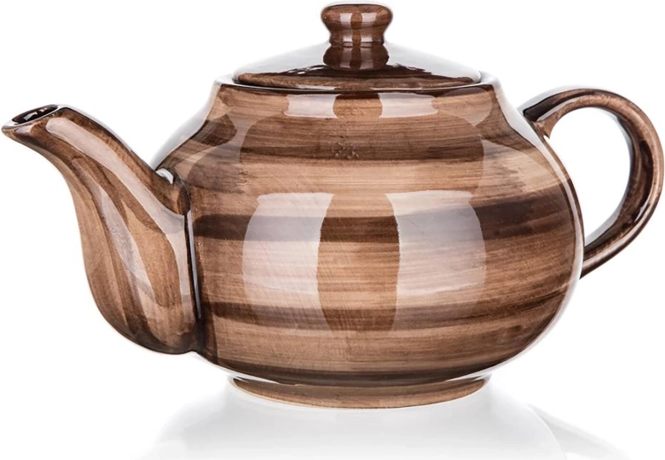 Ceramiczny czajnik do herbaty 0,9 l PALAS, brązowy