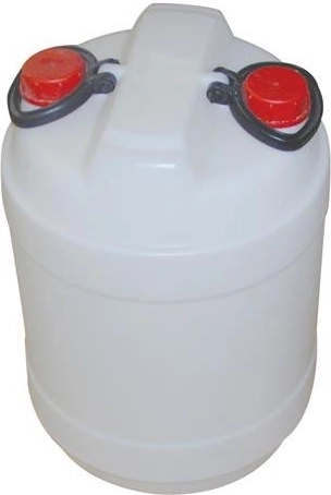 Plastowa beczka dwuszyjna 50 l biała