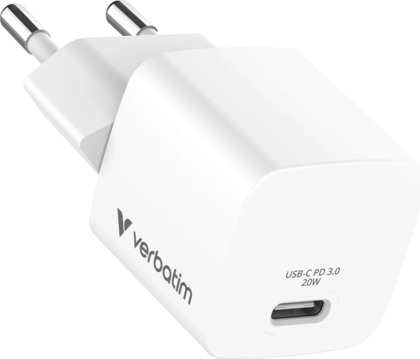 Mini ładowarka GaN Verbatim 20 W USB-C PD 3.0