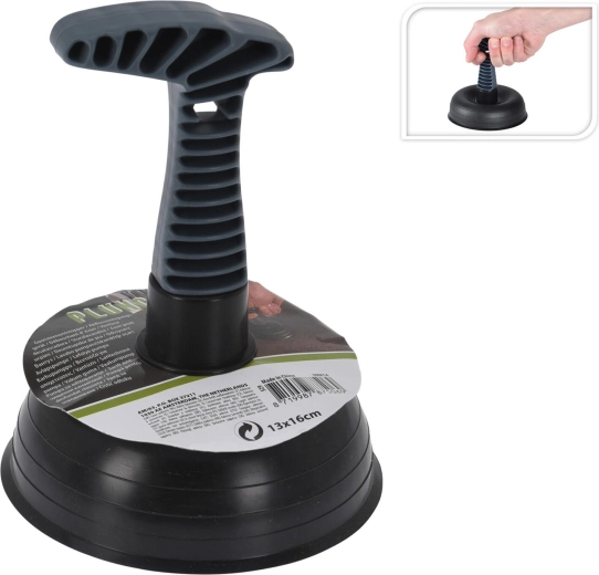 Przepychacz do czyszczenia odpływów 13 × 16 cm – czarny