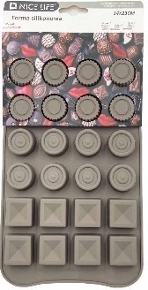Silikonowa forma do pralin, 24 elementów, 14 × 23 cm