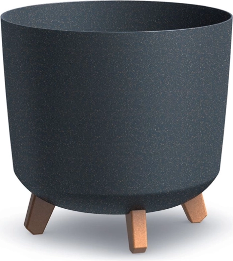 Doniczka Gracia Tubus Eco Wood antracyt 29,8 cm