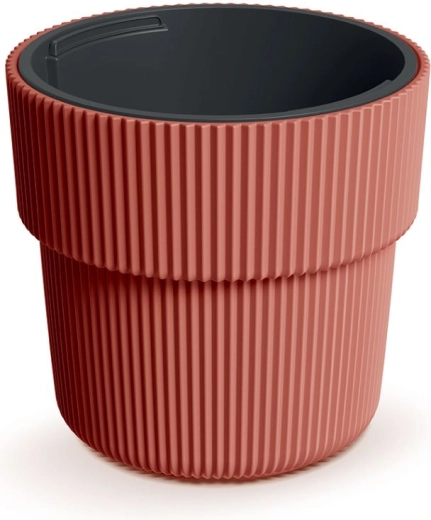 Donica z wkładem 39 cm, miedziany plastikowy design MILLY