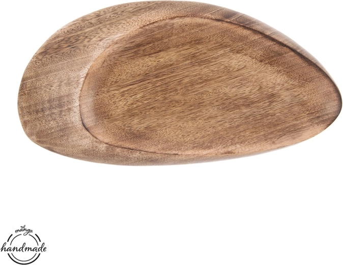Owalna taca do serwowania z drewna mango 39 × 20 cm