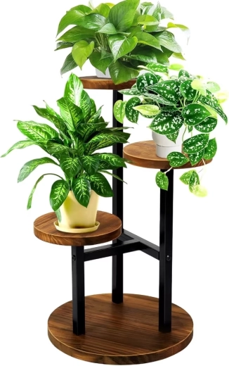 Renew Force trójpoziomowy stojak na kwiaty, okrągły loft 54 cm