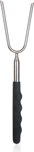 Teleskopowy widelec do pieczenia ze stali nierdzewnej z uchwytem PVC 24–86 cm