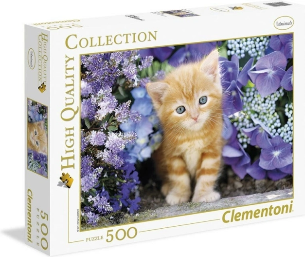 Puzzle Kocię w kwiatach 500 elementów