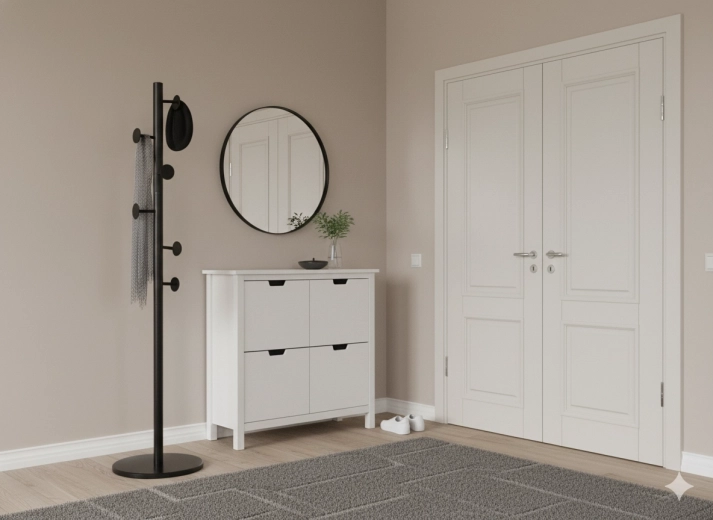 Wieszak stojący Reda 174 cm czarny