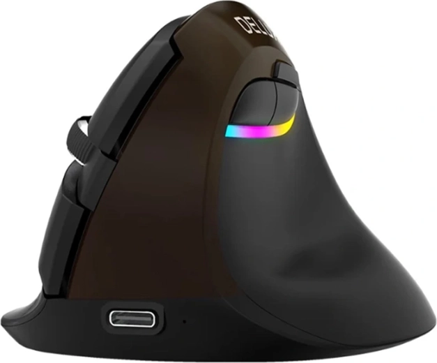 Ergonomiczna mysz pionowa Delux M618 Mini Jet (Bluetooth/2,4 GHz, USB-C)