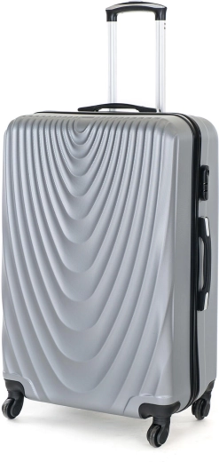 Walizka podróżna z twardą skorupą ABS 86 l, szara