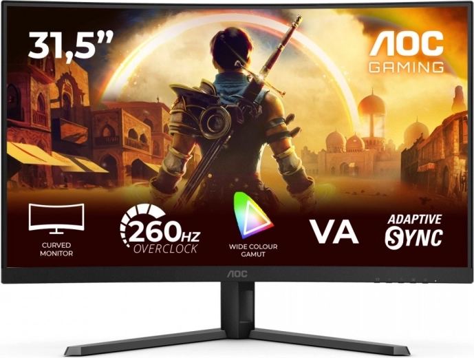 Zakrzywiony monitor do gier 31,5" AOC C32G42ZE VA 240 Hz