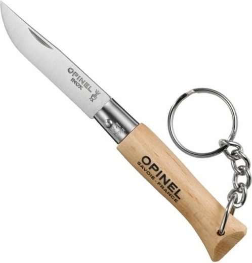 Opinel N°04 Inox scyzoryk do kluczy, drewno bukowe 5 cm