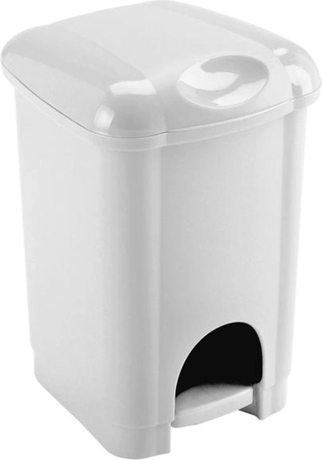 Plastowy kosz na śmieci z pedałem HEIDRUN 6 l