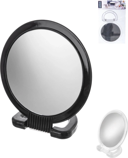 Dwustronne lusterko kosmetyczne Duo 15 cm ze stojakiem, mix