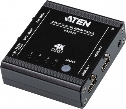 Aten 3-portowy przełącznik HDMI True 4K VS381B