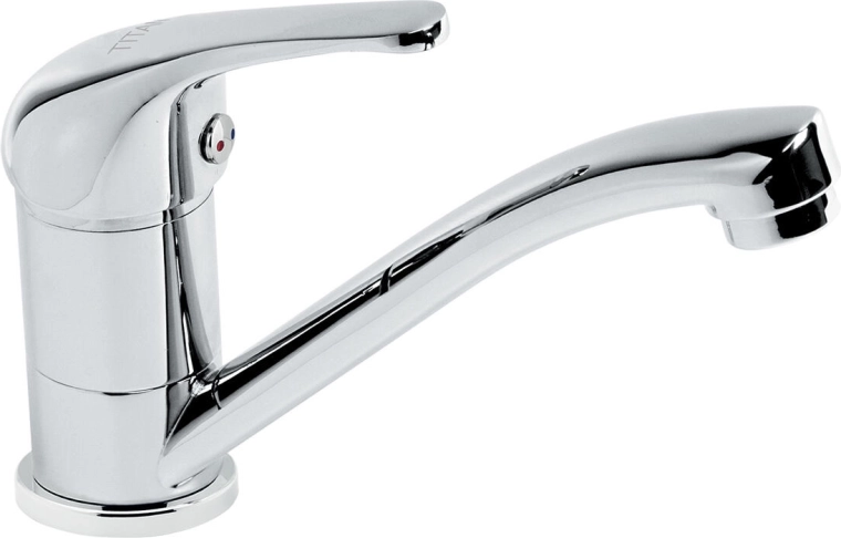 Ścienna bateria zlewozmywakowa TITANIA IRIS, wylewka 150 mm, chrom