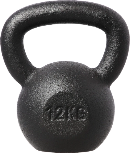 Żeliwny kettlebell HMS 12 kg, czarny