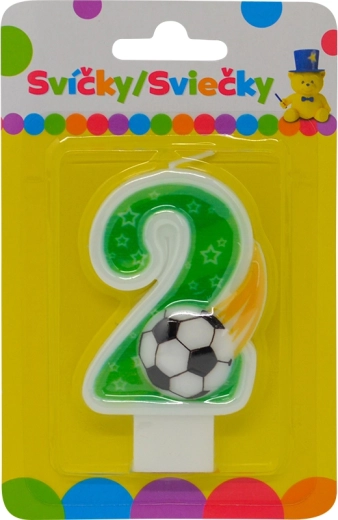 Urodzinowa świeczka księżyc z numerem 2