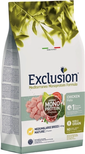Exclusion Monoprotein Mature kurczak dla średnich i dużych ras, 3 kg