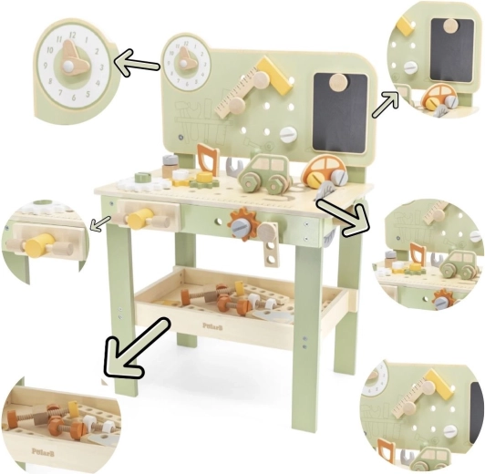 Viga PolarB drewniany dziecięcy warsztat z narzędziami