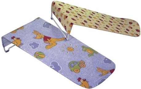 Niemowlęca leżanka kąpielowa 50 × 26 cm, tekstylny pokrowiec, mix dekorów
