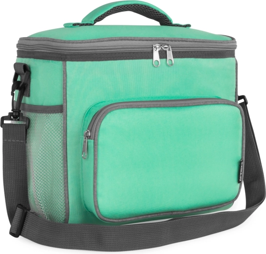 Miętowa torba termiczna KAMAJU 16 l z paskiem na ramię