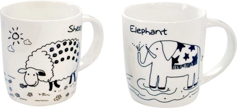 Ceramiczny kubek ze zwierzęcym motywem 330 ml