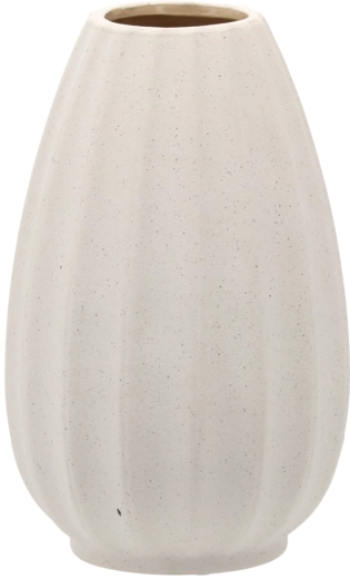 Ceramiczna waza niska biała 13 × 13 × 20,5 cm