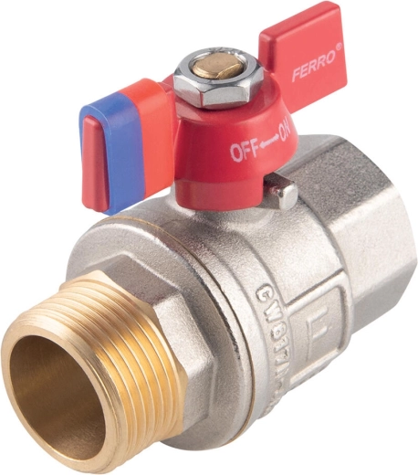 Zawór kulowy pełnoprzelotowy z motylkiem ŠM 3/4