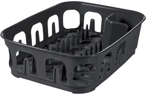 Ociekacz na naczynia prostokątny 39 × 29 × 10 cm, ciemnoszary plastik