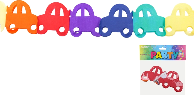 Kolorowa girlanda z motywem Samochodu