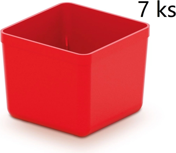Zestaw 7 plastikowych pudełek na narzędzia Unite Box, czerwone, 55 × 55 × 165 mm