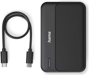 Powerbank Hama 5000 mAh, 2× USB-A, antracytowy