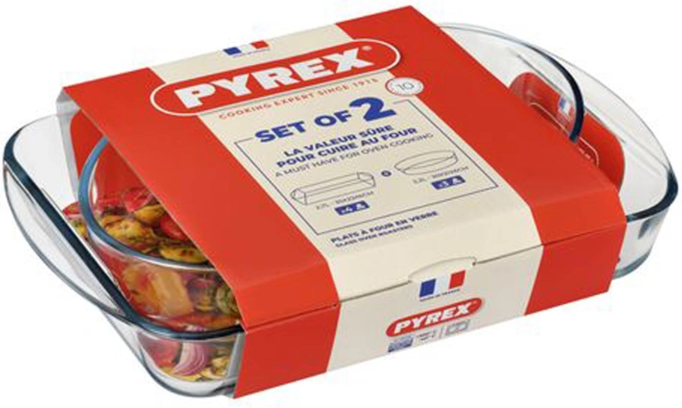 Zestaw szklanych naczyń żaroodpornych PYREX 2 szt. 2,7 l + 2,2 l