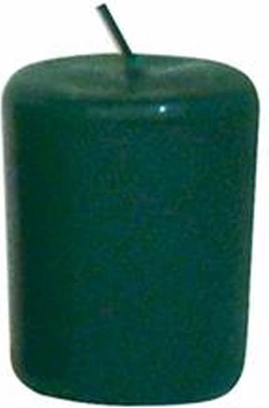 Świeca zapachowa Las – ciemnozielona, 4 × 4,9 cm