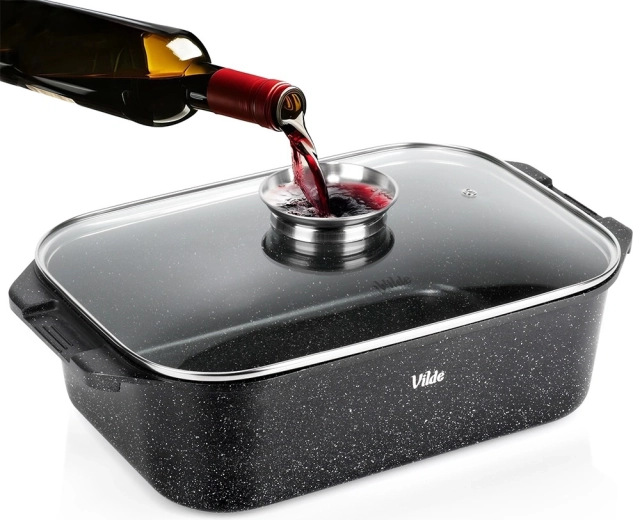 Granitowa brytfanna z pokrywą 7,5 l, 41 × 26 × 16 cm