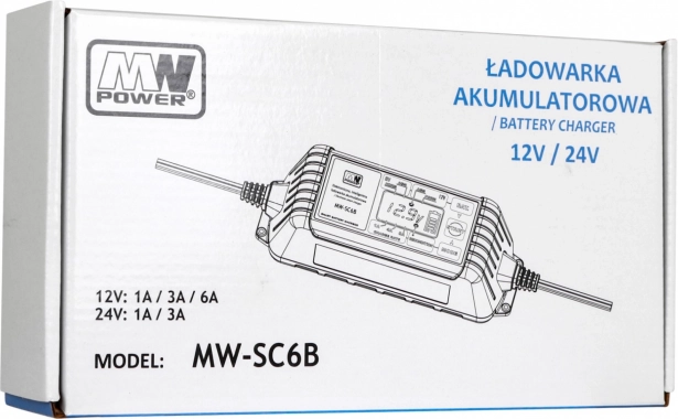 Inteligentna ładowarka akumulatorów 12V/24V z wyświetlaczem LCD