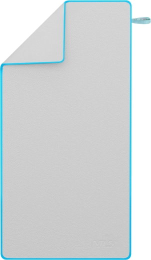 Szybkoschnący ręcznik z mikrofibry NILS, szaro‑niebieski, 200 × 90 cm