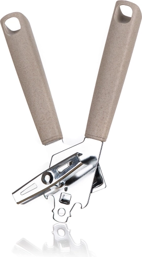 Ręczny otwieracz do puszek Natural, stal nierdzewna i PP, 21 × 4,5 cm