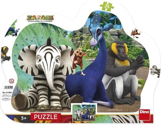 Puzzle Dino Zafari 25 elementów