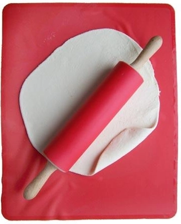 Wałek do ciasta z silikonową nakładką, oburęczny