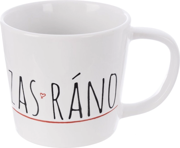 Kubek ceramiczny ZAS‑RÁNO biały 350 ml
