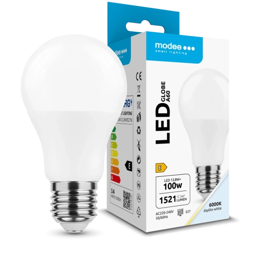 LED żarówka Globe A60 13,8 W E27 360° 6000 K 1521 lm