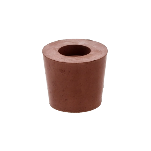 Gumowy korek stożkowy z otworem 9 mm do gąsiorów i butelek