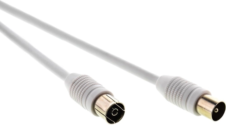 Sencor antenowy kabel koncentryczny IEC wtyk–gniazdo 7,5 m biały