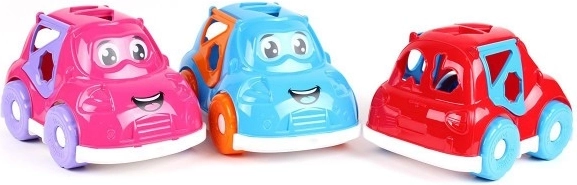 Auto – układanka plastikowa 17x23 cm, 2 kolory, w siatce, 12m+