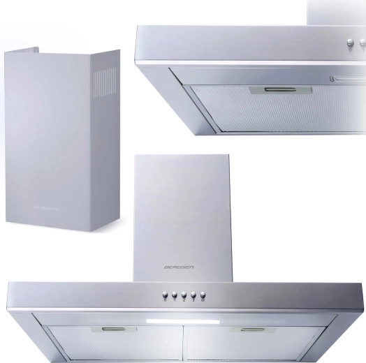 Kominkowy okap kuchenny 60 cm Berdsen Inox